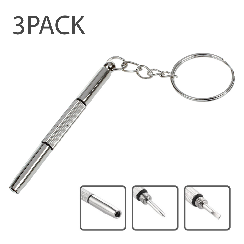 Portable Screwdriver Keychain Repair Hand Tool Pocket Screwdrivers Fits Perfectly With Your Key Size for Unisex Black Premium A 