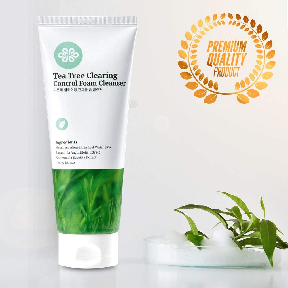 tea tree daily use cleansing foaming face wash